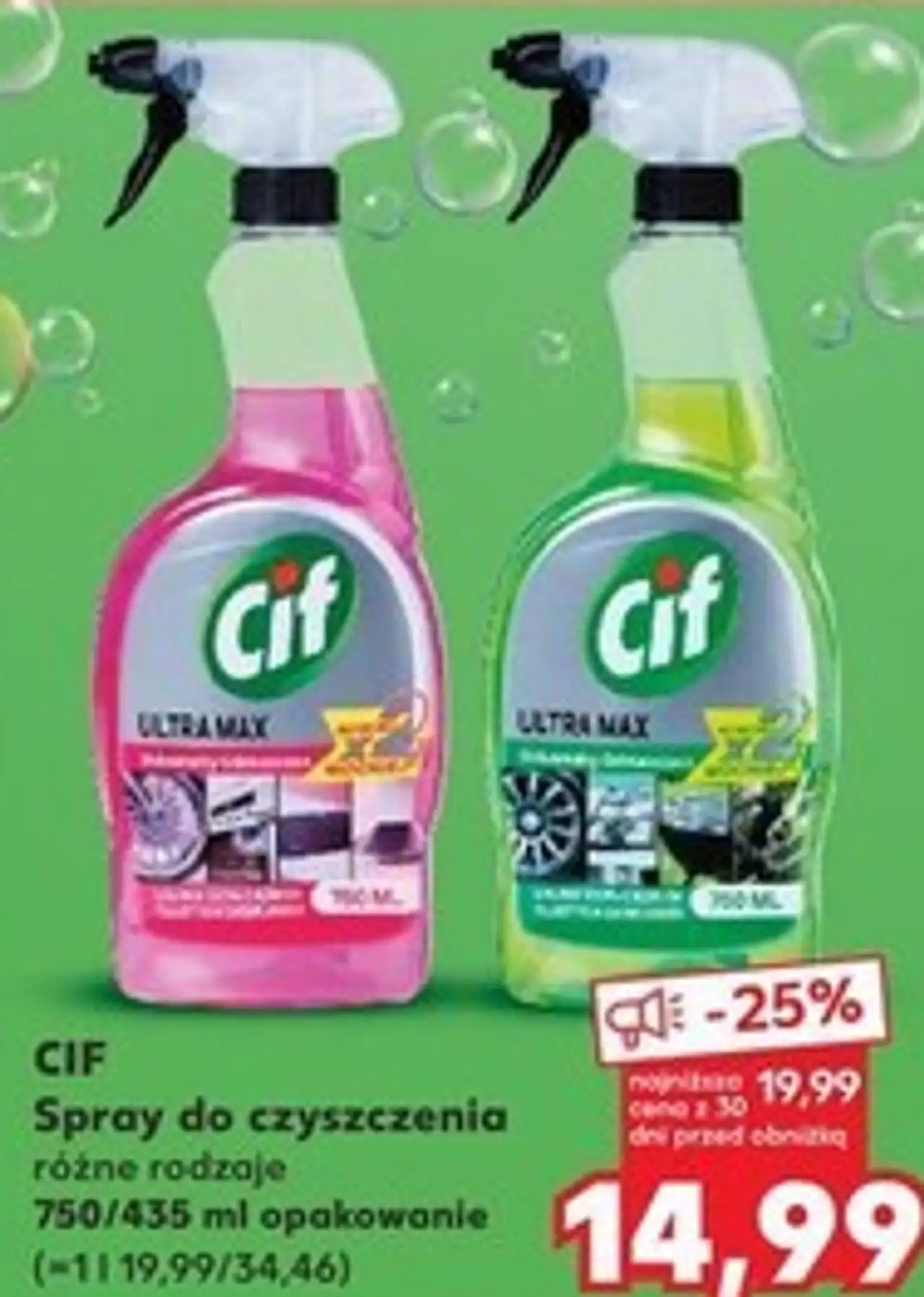 CIF Spray do czyszczenia różne rodzaje