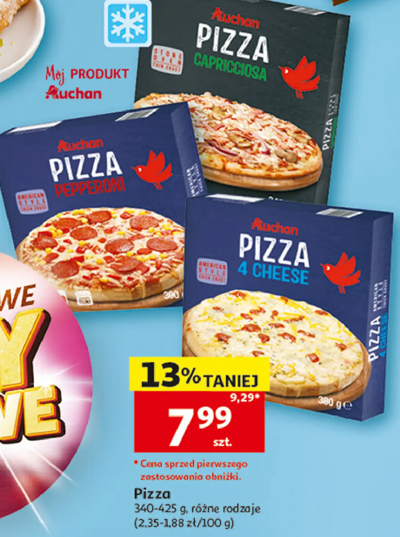 Pizza pepperoni Auchan Różnorodne (Logo Czerwone)