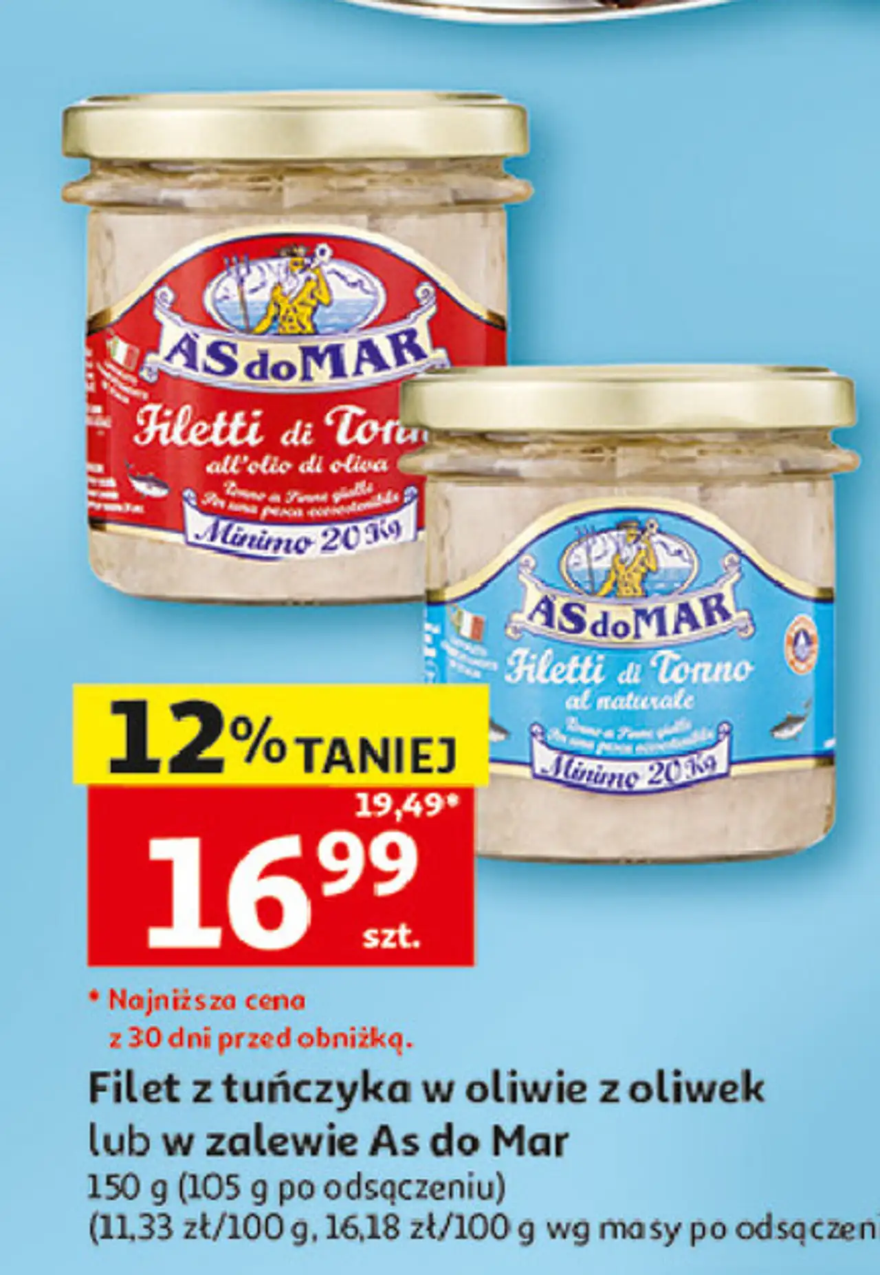 Filet z tuńczyka w zalewie As Do Mar