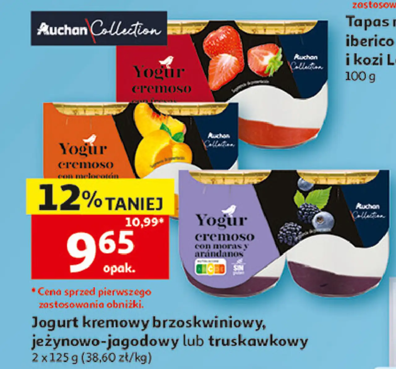 Jogurt kremowy brzoskwiniowy Auchan Collection