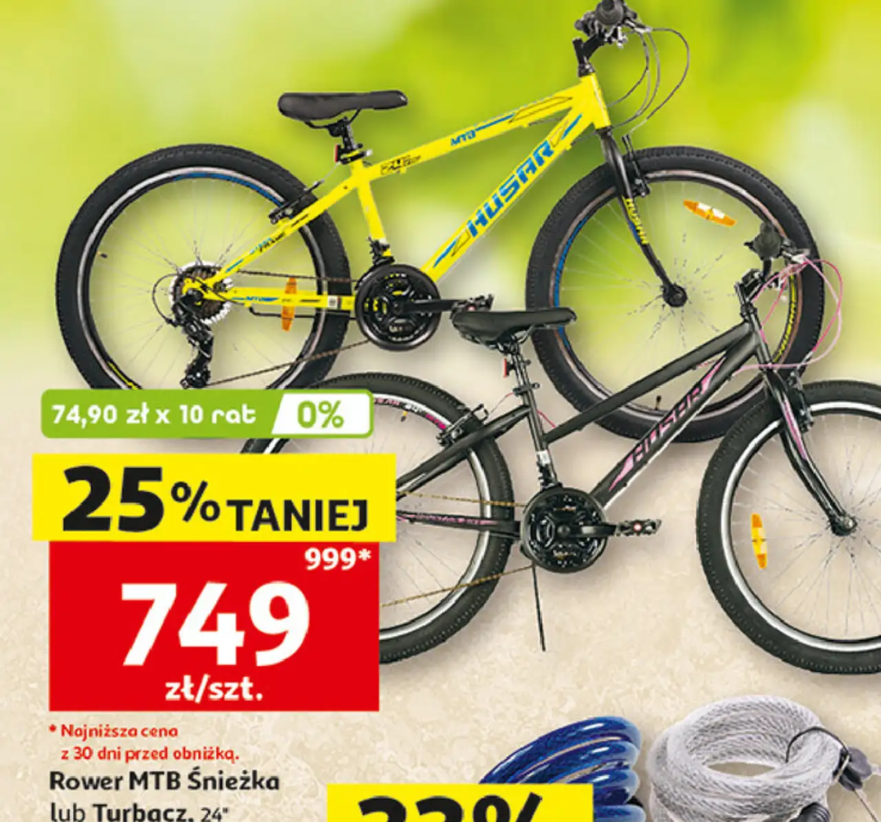 Rower 24" śnieżka Husar