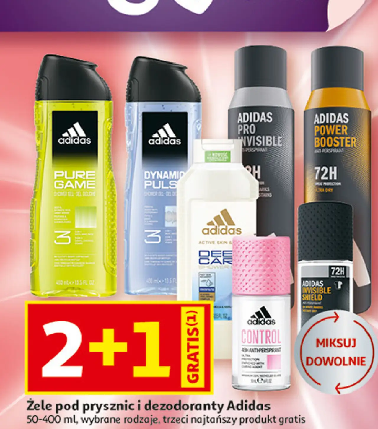 Żel pod prysznic deep care Adidas Active Skin & Mind