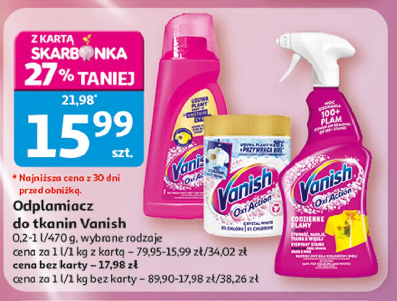 Odplamiacz w sprayu Vanish Oxi Action Intelligence Plus