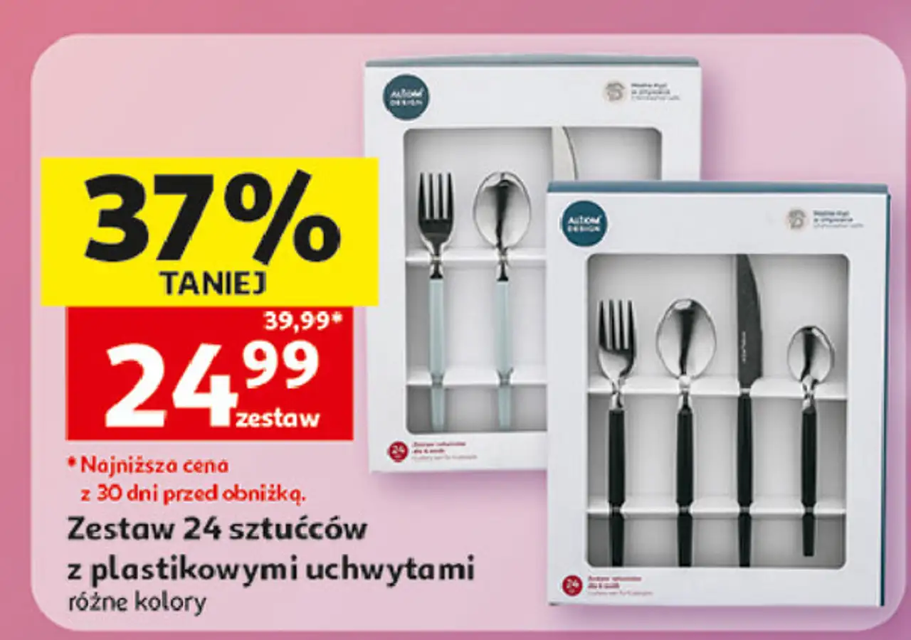 Zestaw sztućców z plastikowymi uchwytami Altom