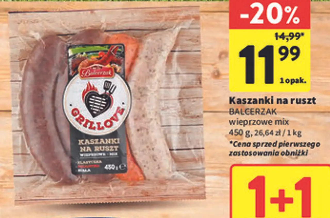 Kaszanki na ruszt BALCERZAK wieprzowe mix