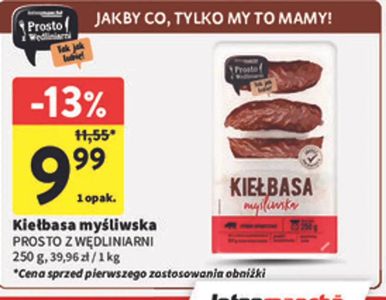 Kiełbasa myśliwska PROSTO Z WĘDLINIARNI 250 g
