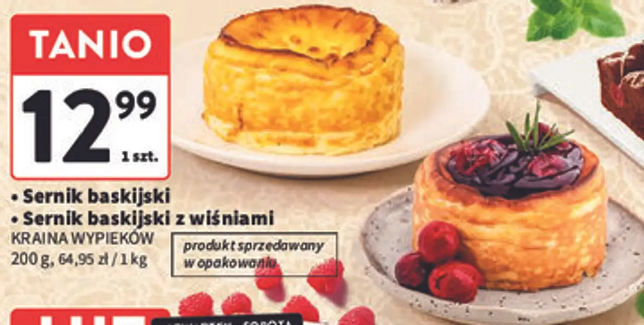 Sernik baskijski / Sernik baskijski z wiśniami KRAINA WYPIEKÓW