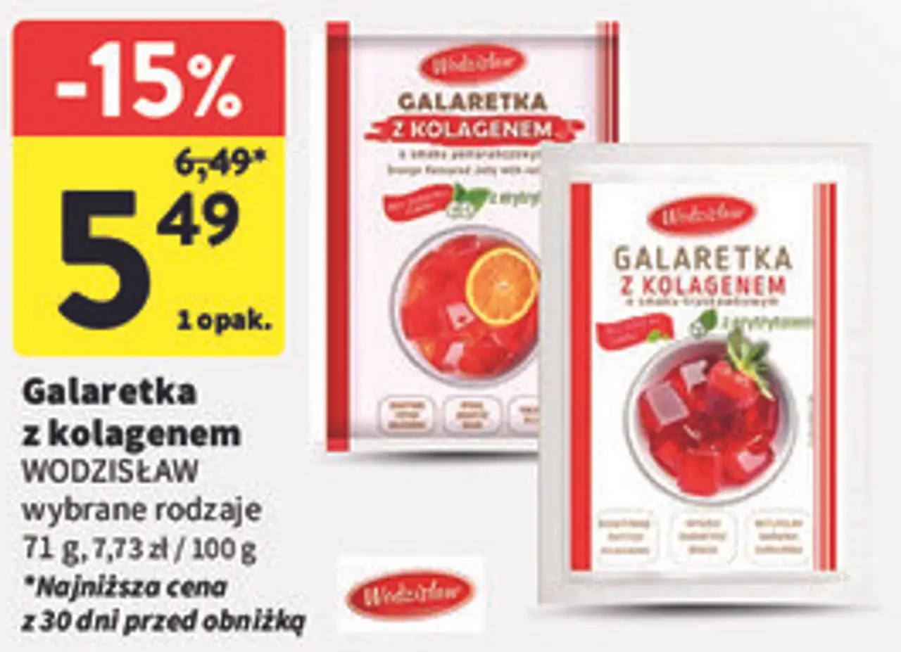 Galaretka z kolagenem WODZISŁAW wybrane rodzaje 71 g