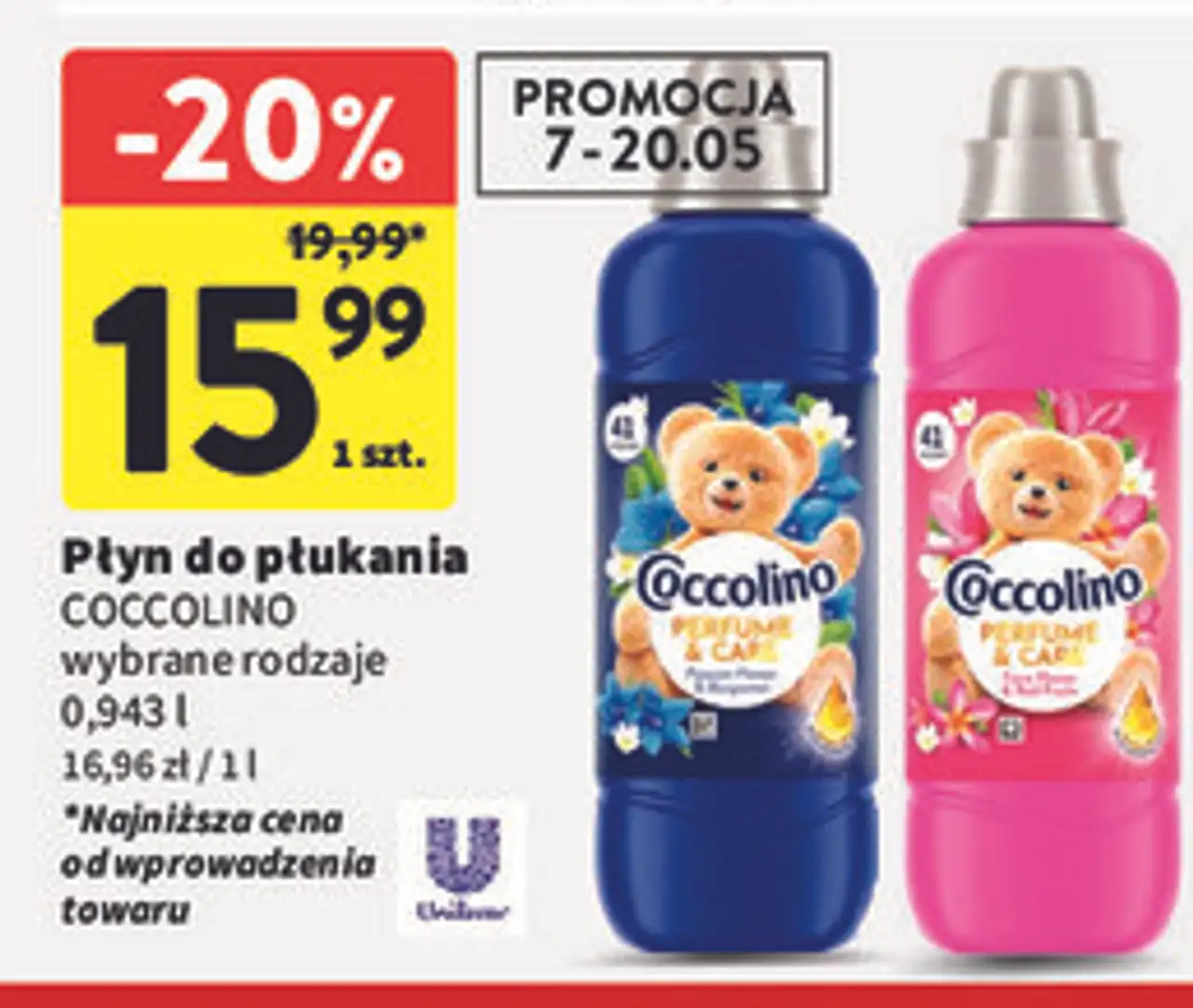 Płyn do płukania COCCOLINO wybrane rodzaje