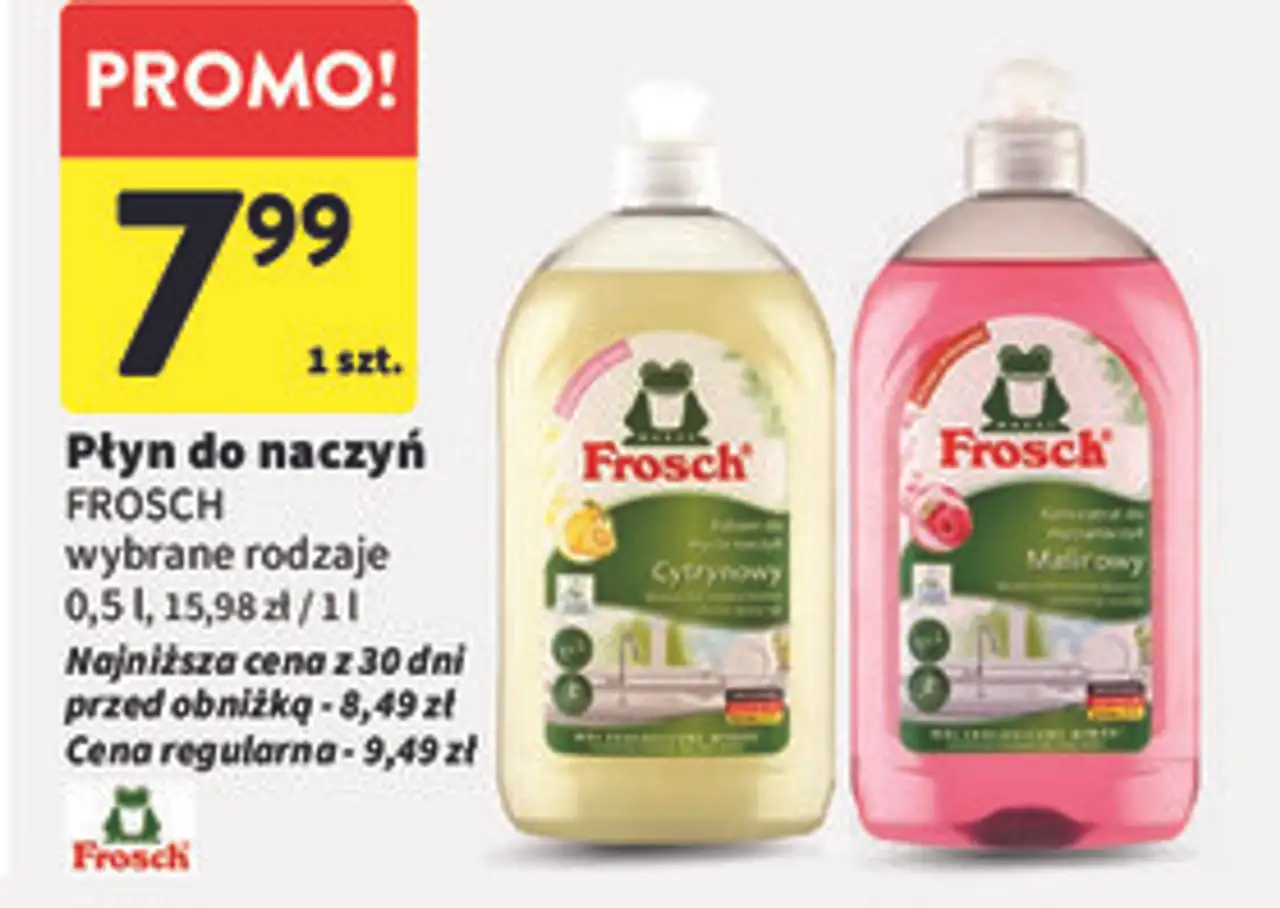 Płyn do naczyń FROSCH wybrane rodzaje