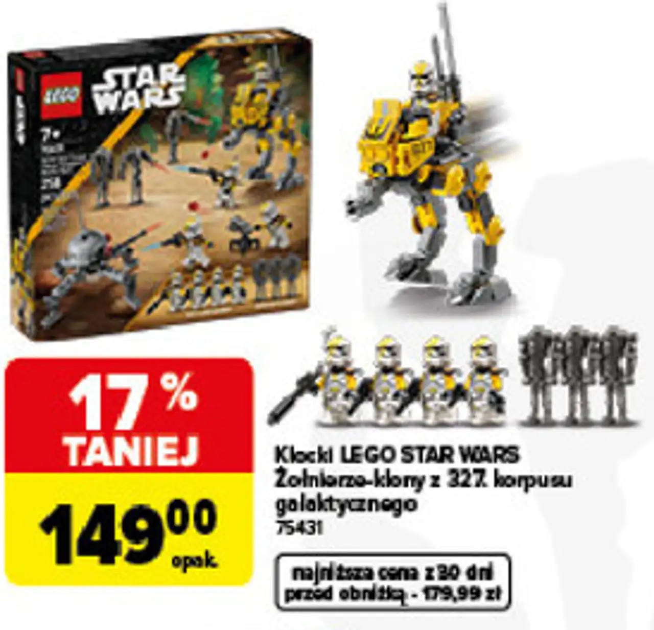 Klocki LEGO STAR WARS Żołnierze-klony z 327. korpusu galaktycznego 75431