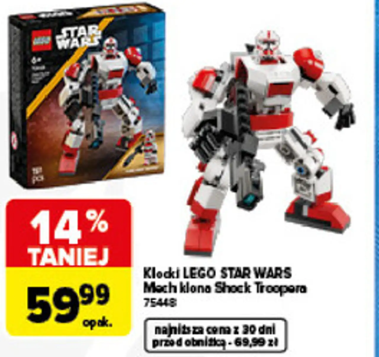 Klocki LEGO STAR WARS Mech klona Shock Troopera 75443