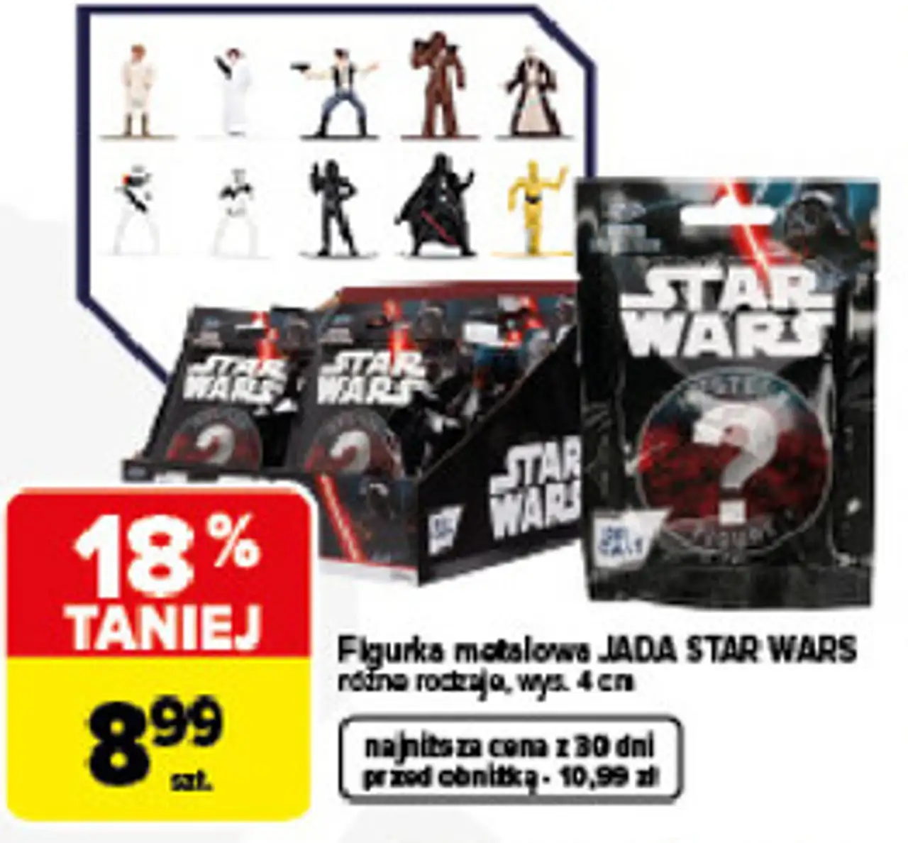 Figurka metalowa JADA STAR WARS różnego rodzaju, wys. 4 cm