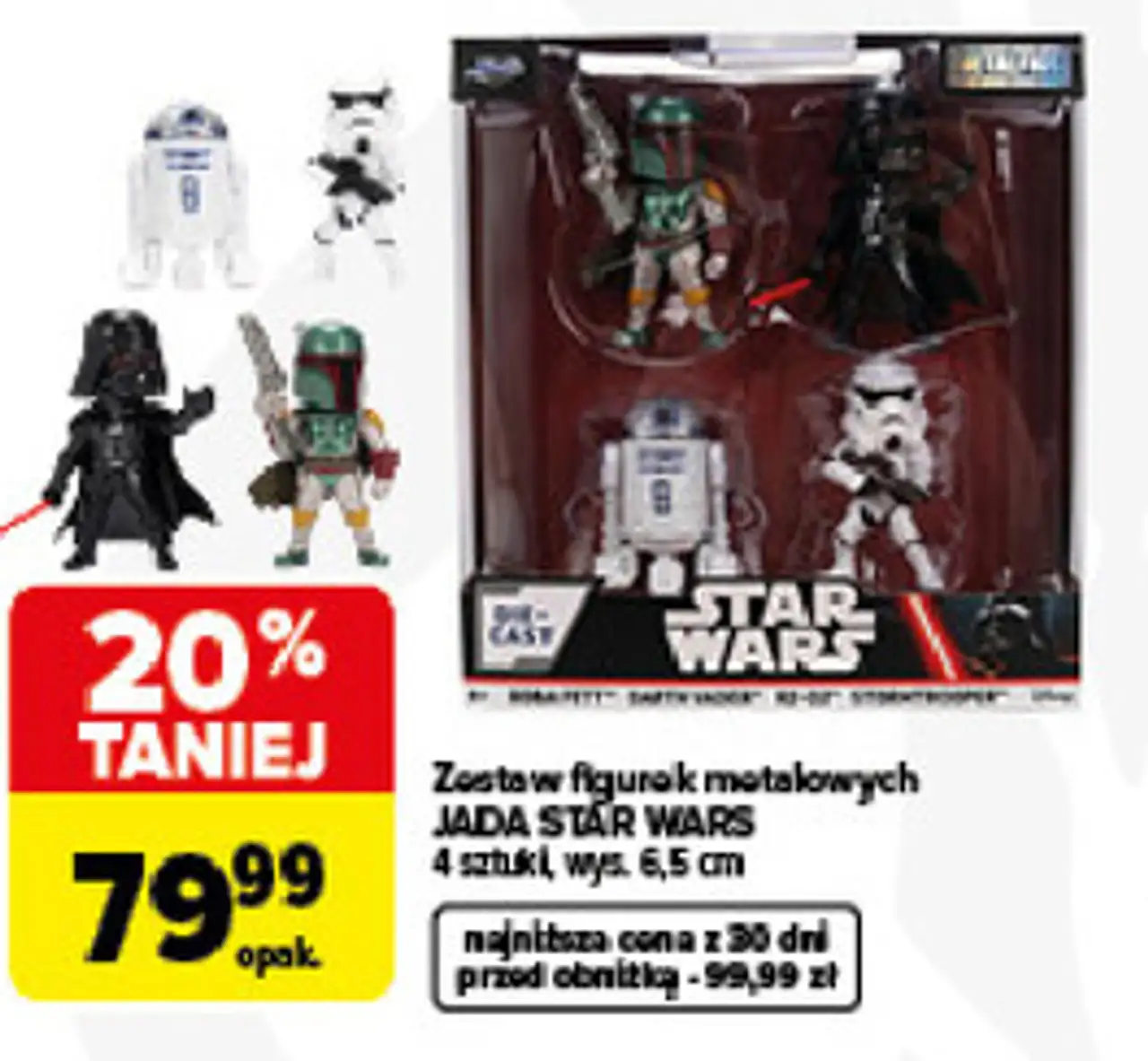 Zestaw figurek metalowych JADA STAR WARS 4 sztuki, wys. 6,5 cm