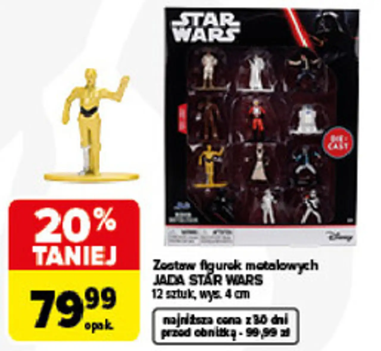 Zestaw figurek metalowych JADA STAR WARS 12 sztuk, wys. 4 cm