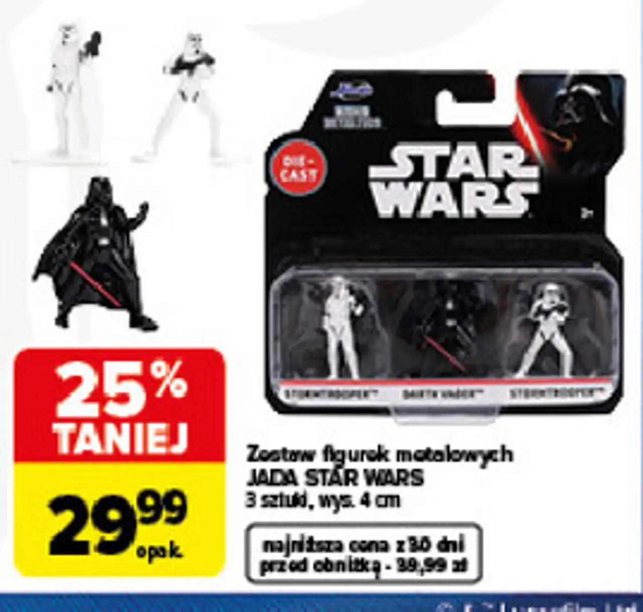 Zestaw figurek metalowych JADA STAR WARS 3 sztuki, wys. 4 cm