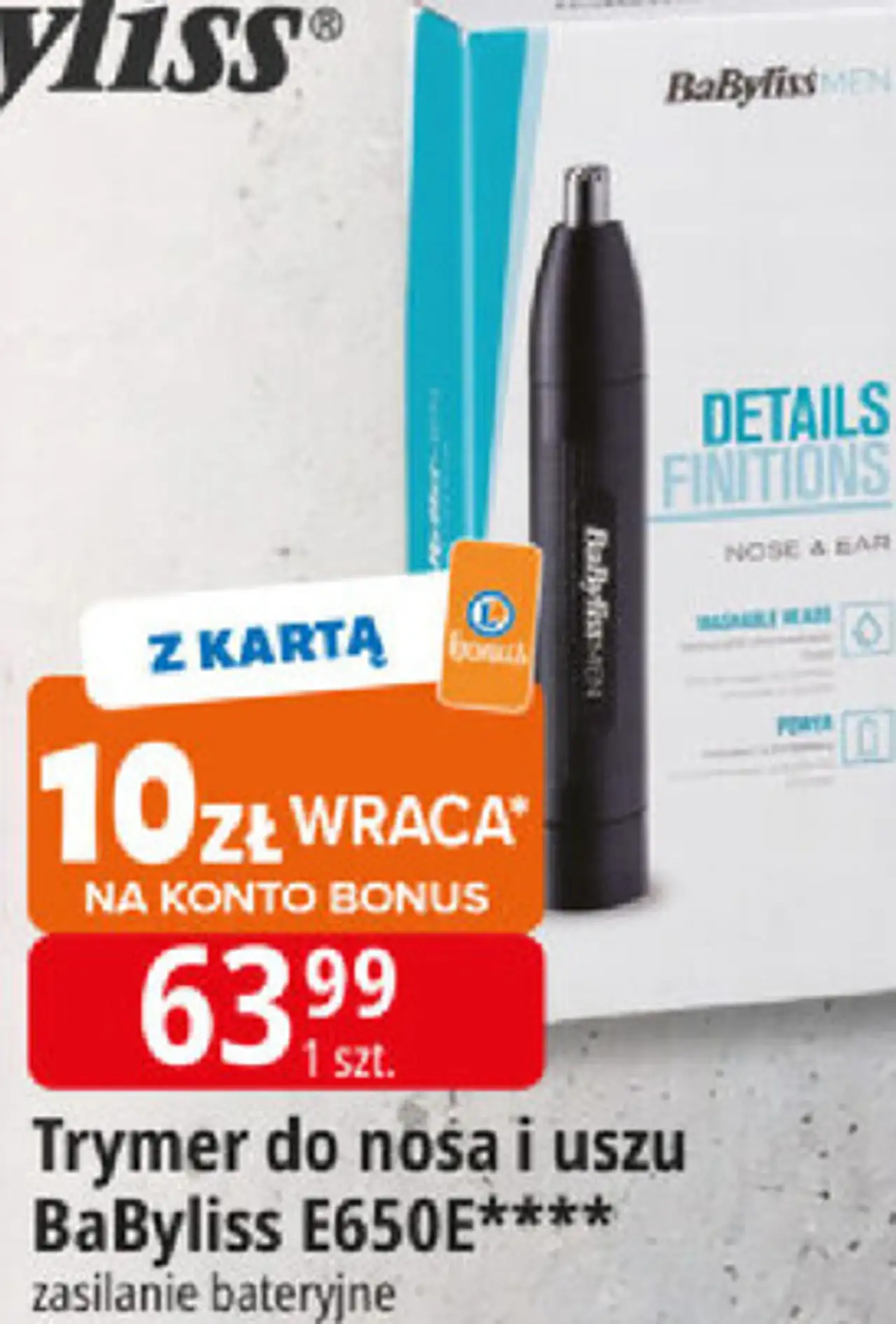 Trymer do nosa i uszu BaByliss E650E****