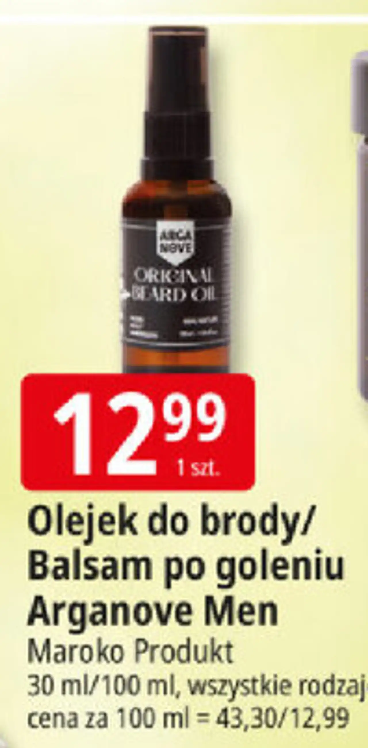 Olejek do brody/Balsam po goleniu Arganove Men Maroko Produkt