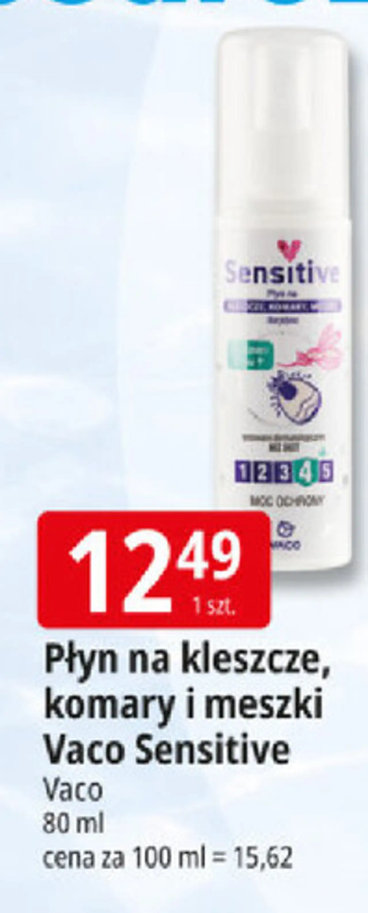 Płyn na kleszcze, komary i meszki Vaco Sensitive
