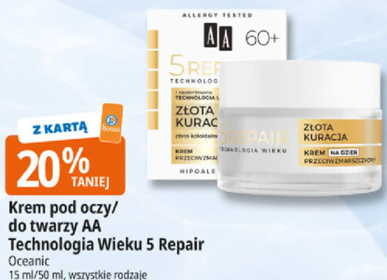 Krem pod oczy/ do twarzy AA Technologia Wieku 5 Repair