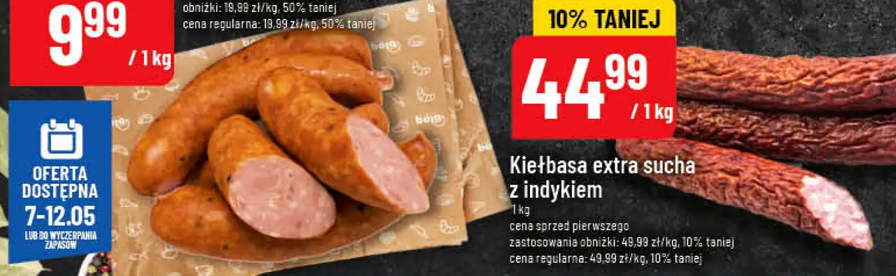 Kiełbasa extra sucha z indykiem