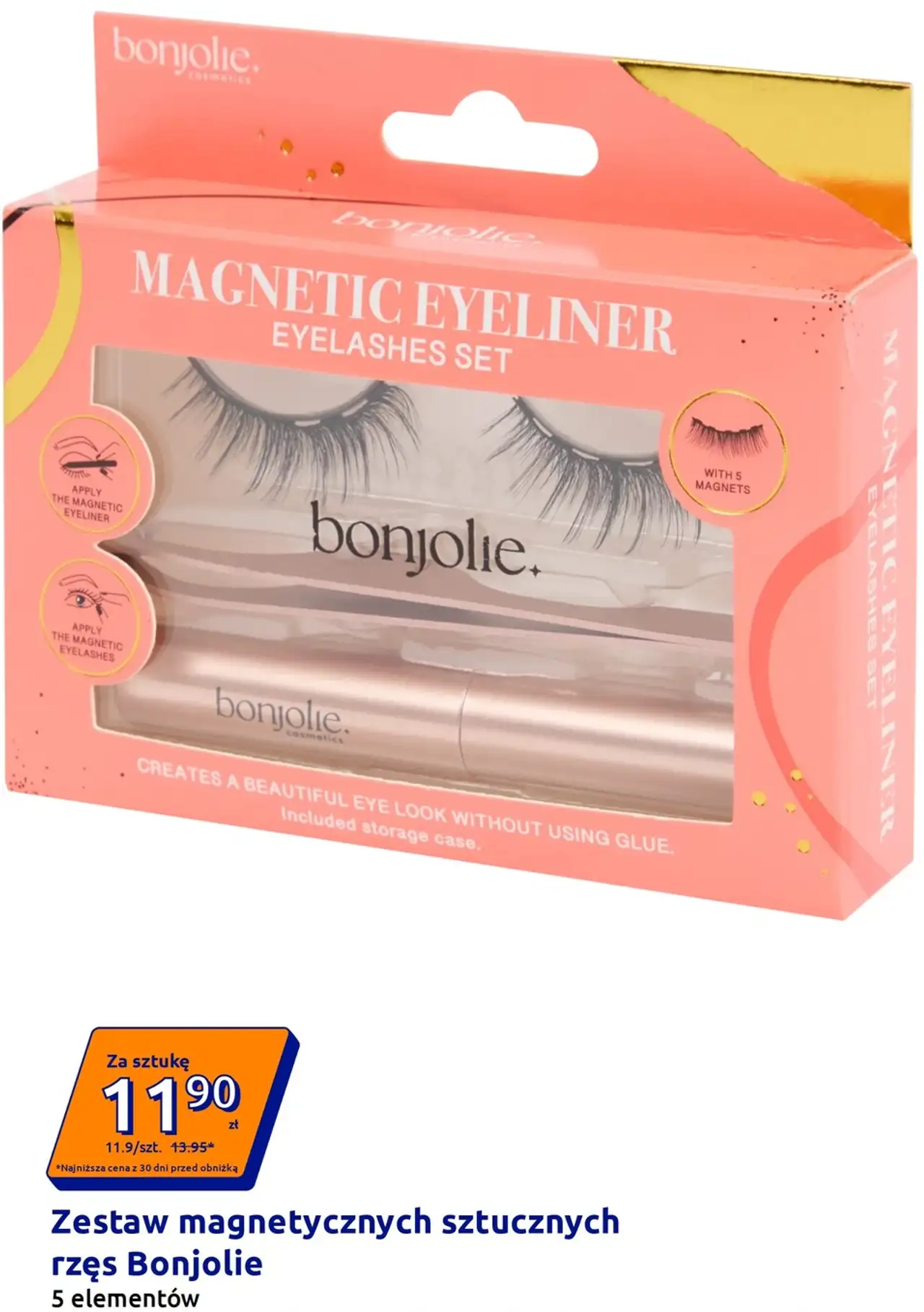 Zestaw magnetycznych sztucznych rzęs Bonjolie