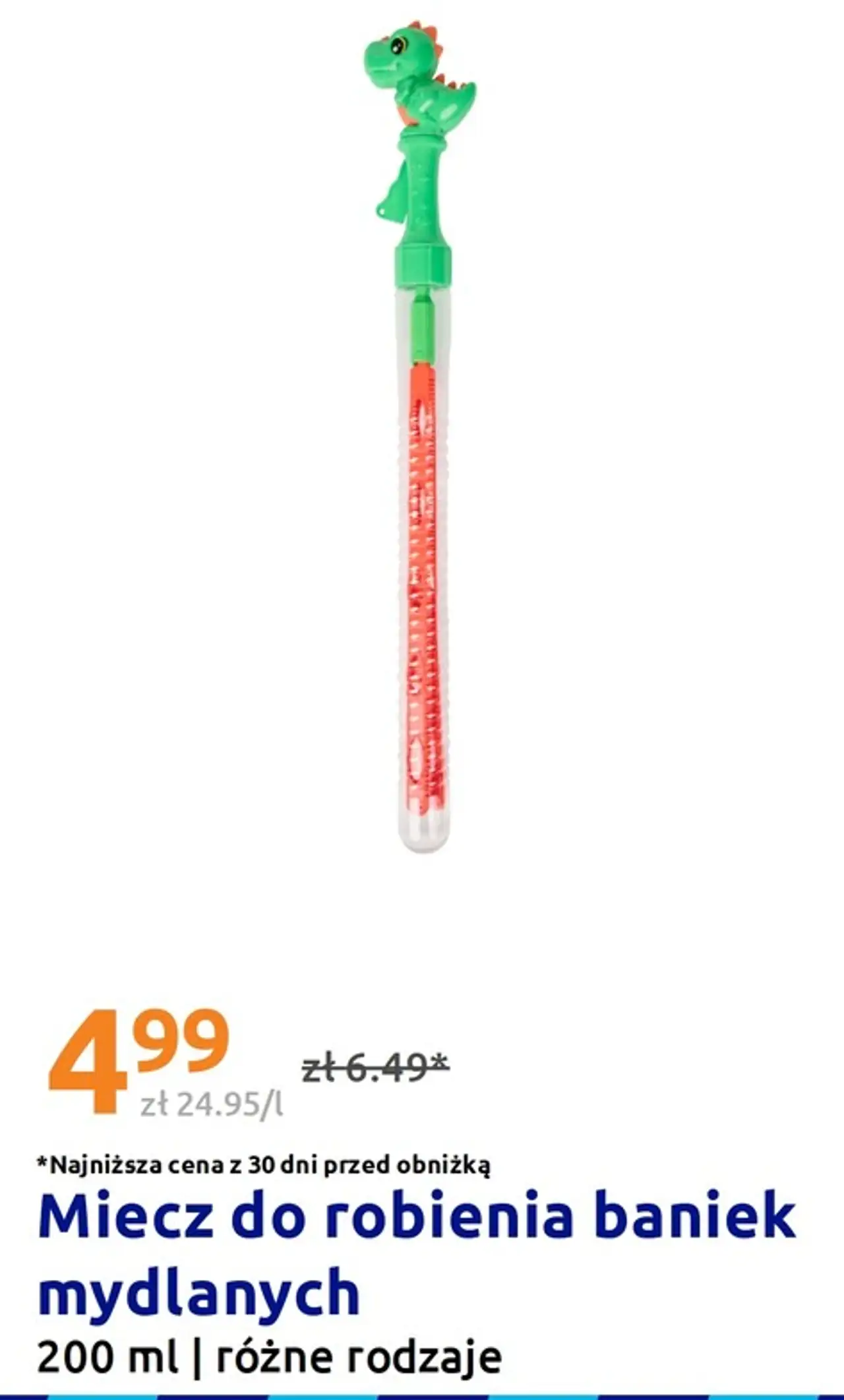 Miecz do robienia baniek mydlanych 200 ml | różne rodzaje