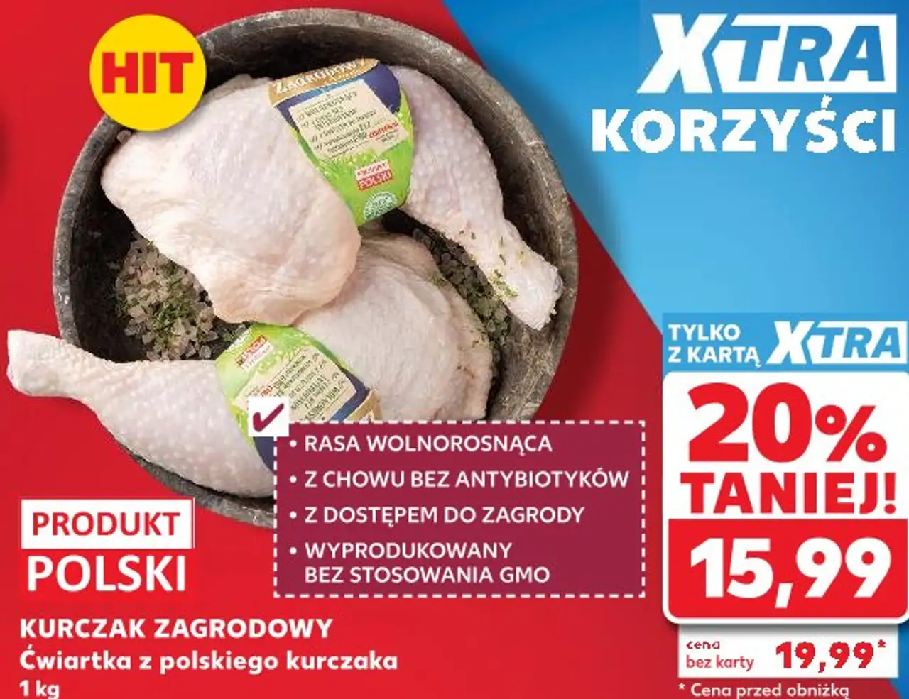 KURCZAK ZAGRODOWY Ćwiartka z polskiego kurczaka
