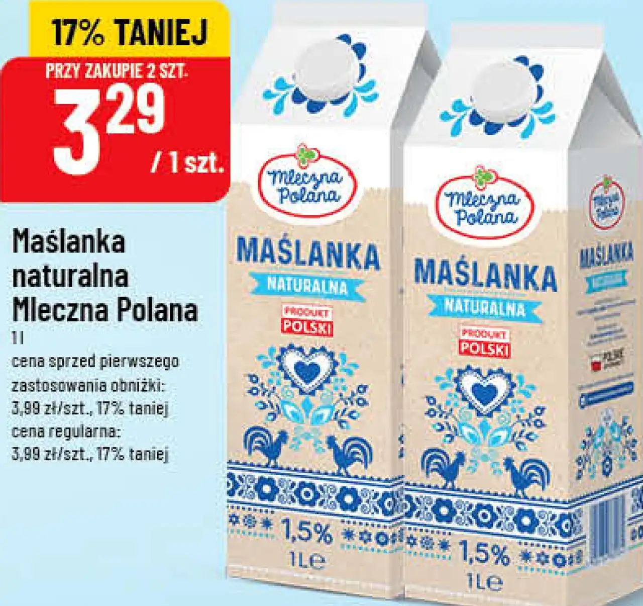 Maślanka naturalna Mleczna Polana