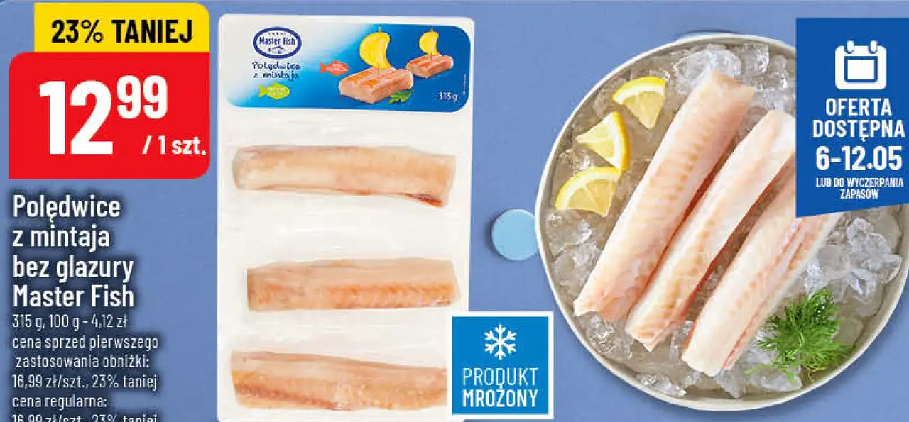 Polędwice z mintaja bez glazury Master Fish