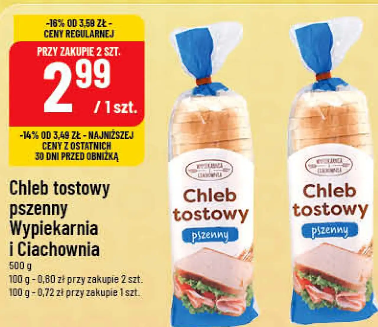 Chleb tostowy pszenny Wypiekarnia i Ciachownia
