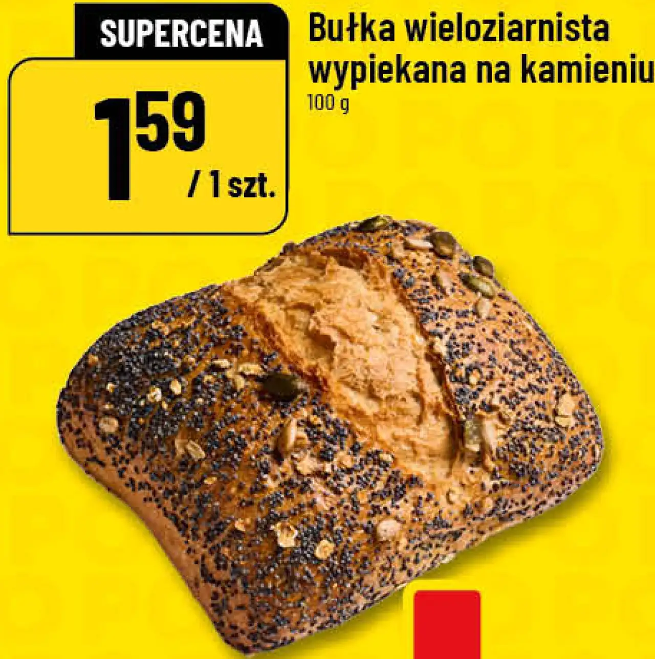 Bułka wieloziarnista wypiekana na kamieniu