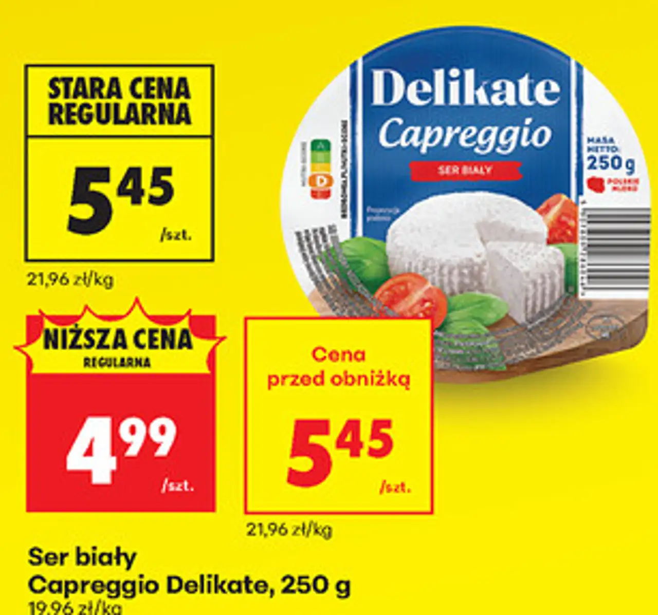 Ser biały Capreggio Delikate, 250 g