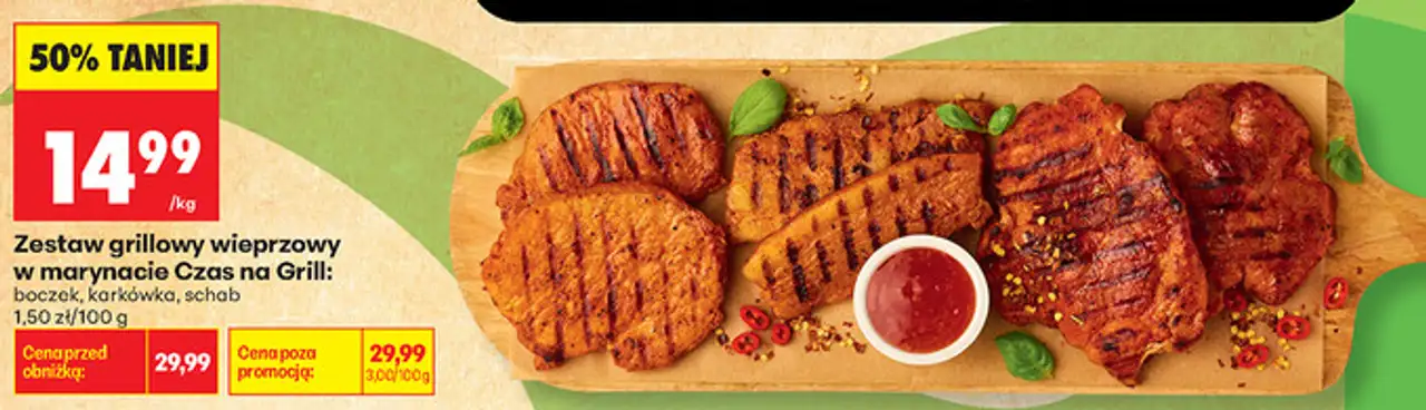 Zestaw grillowy wieprzowy w marynacie Czas na Grill: