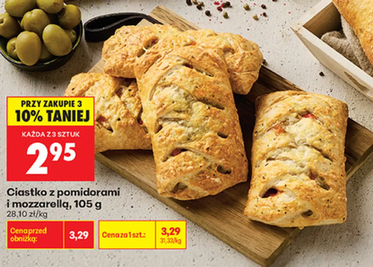 Ciastko z pomidorami i mozzarellą, 105 g