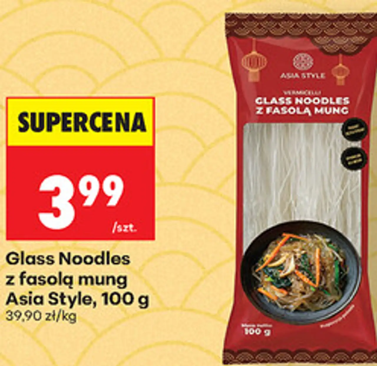 Glass Noodles z fasolą mung Asia Style, 100 g