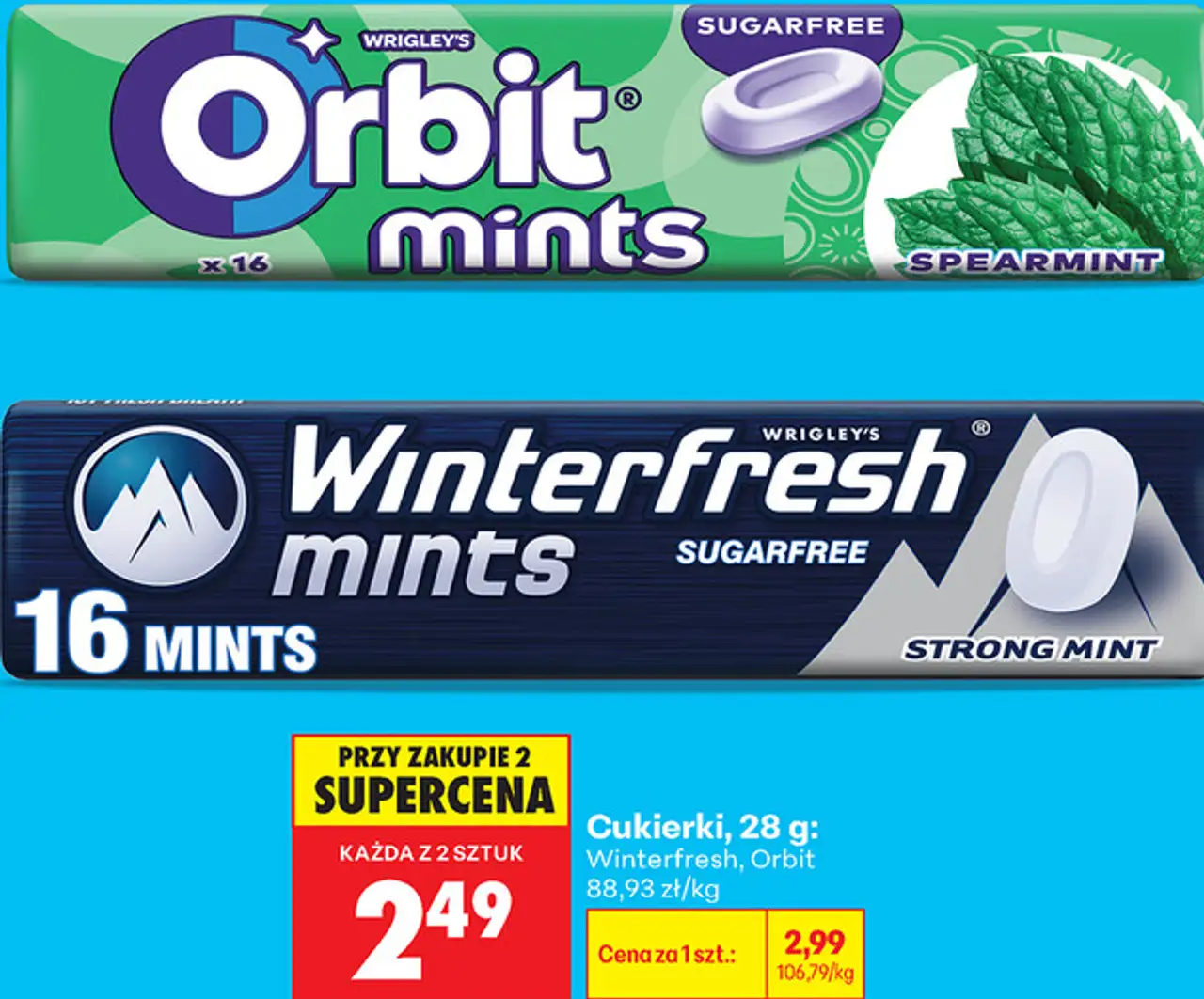 Wrigley's Orbit mints SPEARMINT