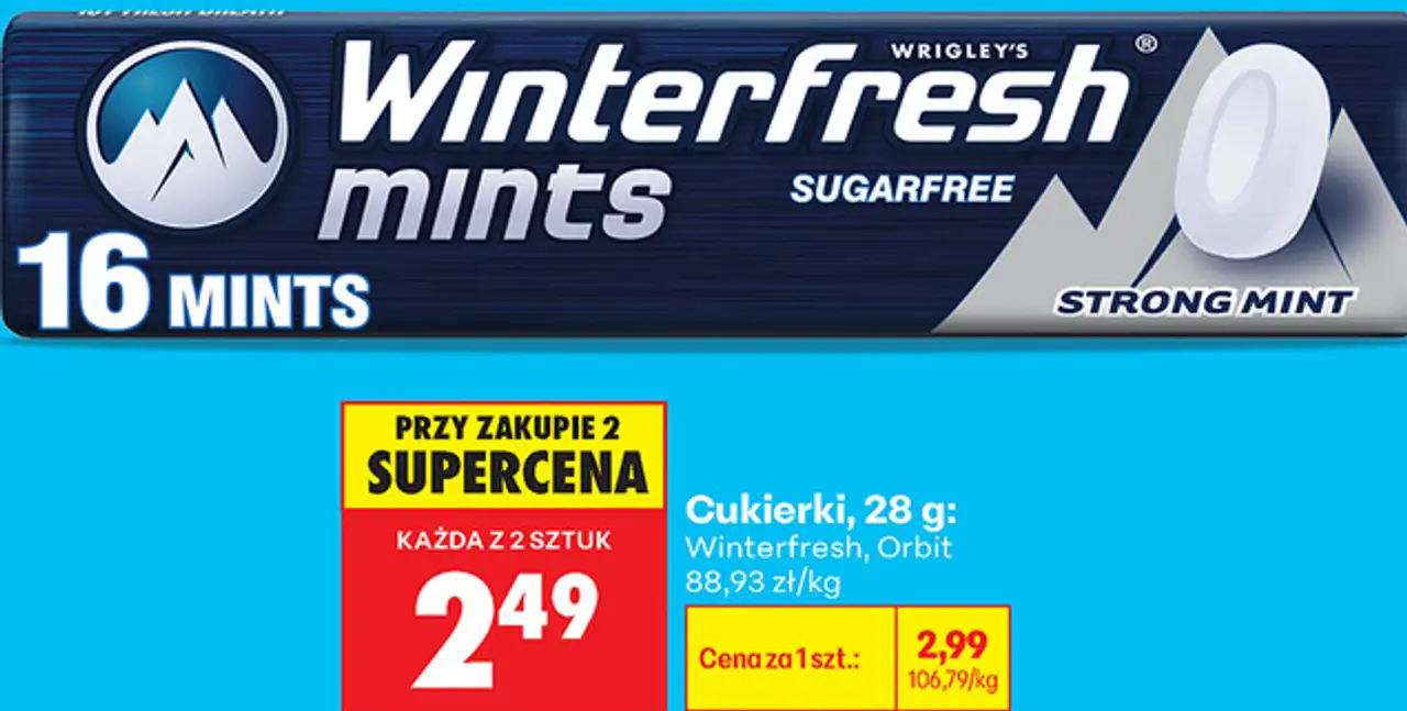 Wrigley's Winterfresh mints STRONG MINT