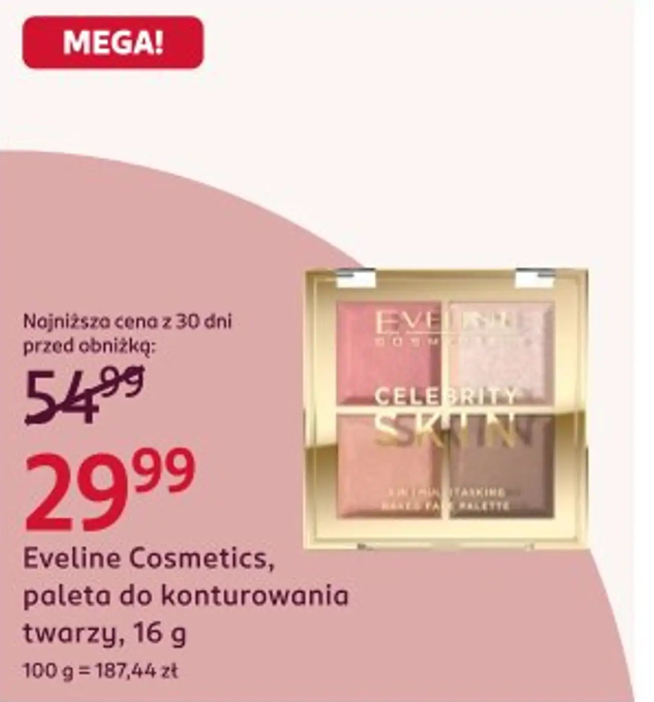 Eveline Cosmetics, paleta do konturowania twarzy, 16 g