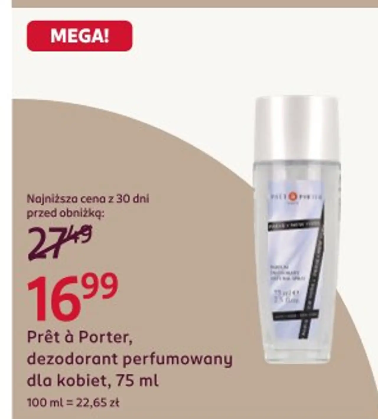 Prêt à Porter, dezodorant perfumowany dla kobiet, 75 ml