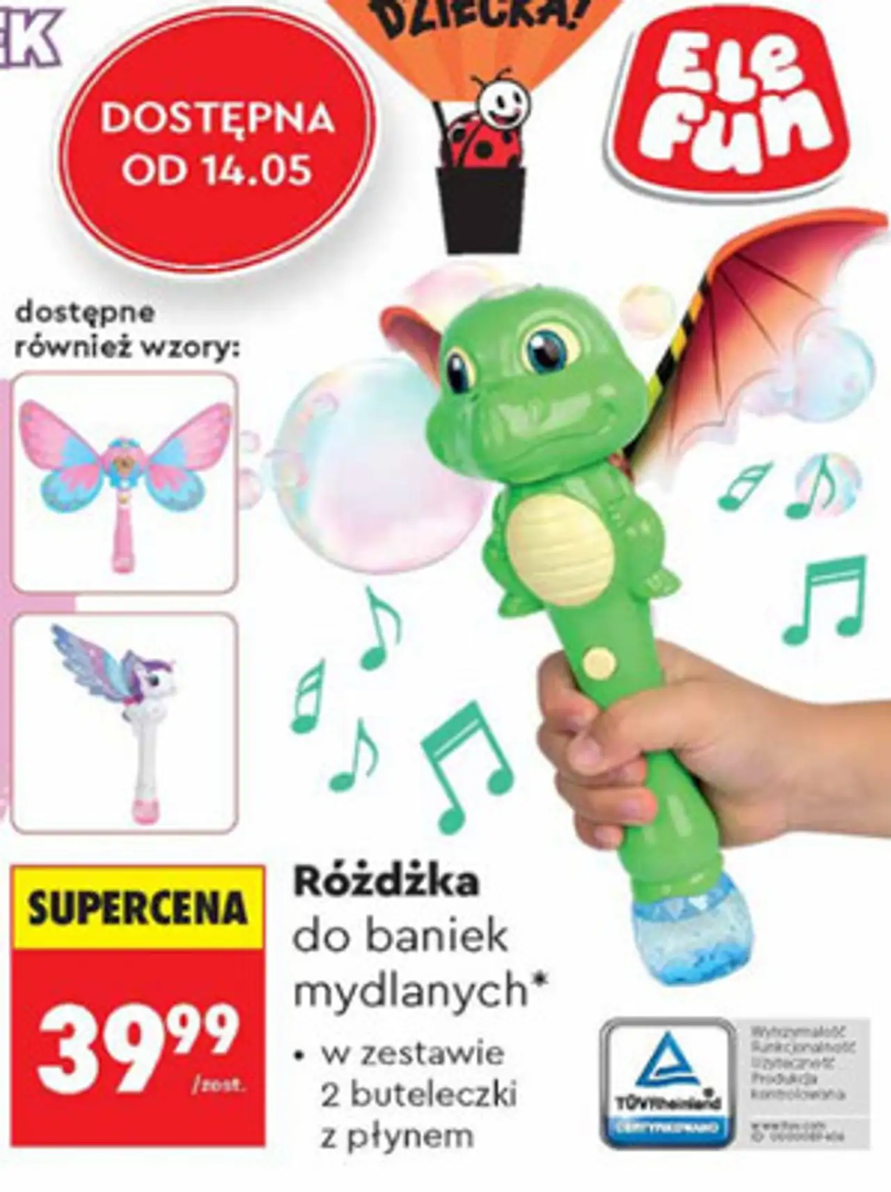 Różdżka do baniek mydlanych ELE FUN