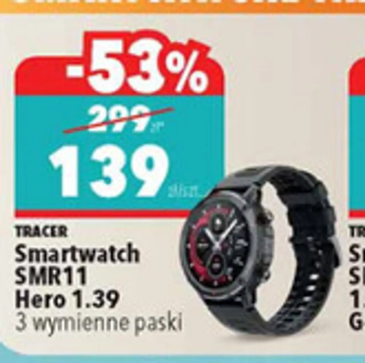 TRACER Smartwatch SMR11 Hero 1.39 3 wymienne paski