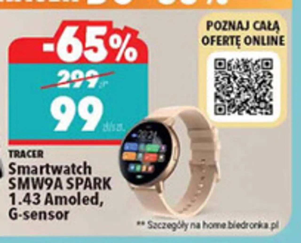 TRACER Smartwatch SMW9A SPARK 1.43 Amoled, G-sensor