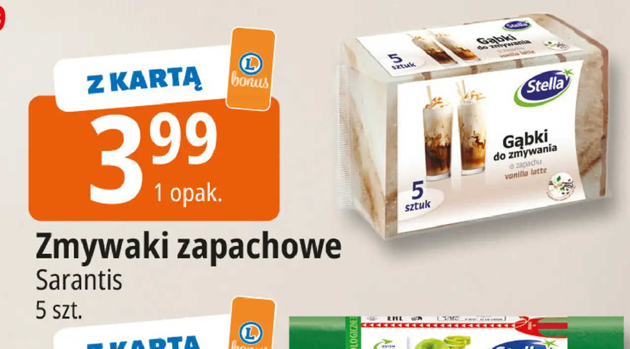 Gąbki do zmywania vanilla latte Stella