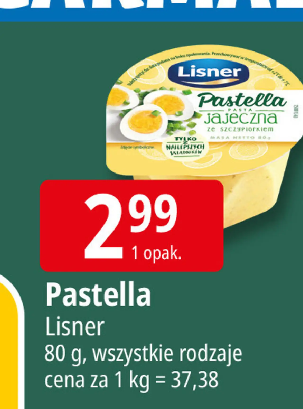 Pasta jajeczna ze szczypiorkiem Lisner Pastella