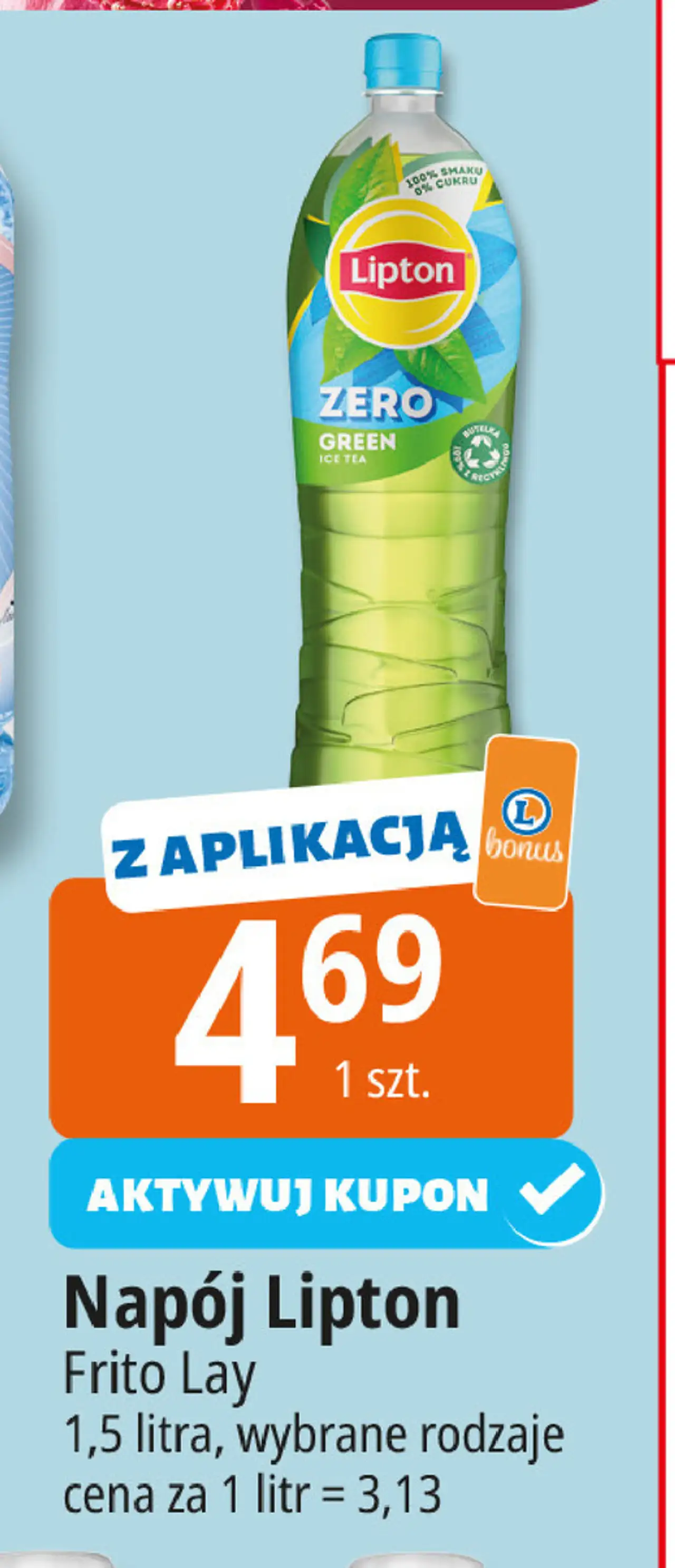 Herbata mrożona zero Lipton Green Ice Tea