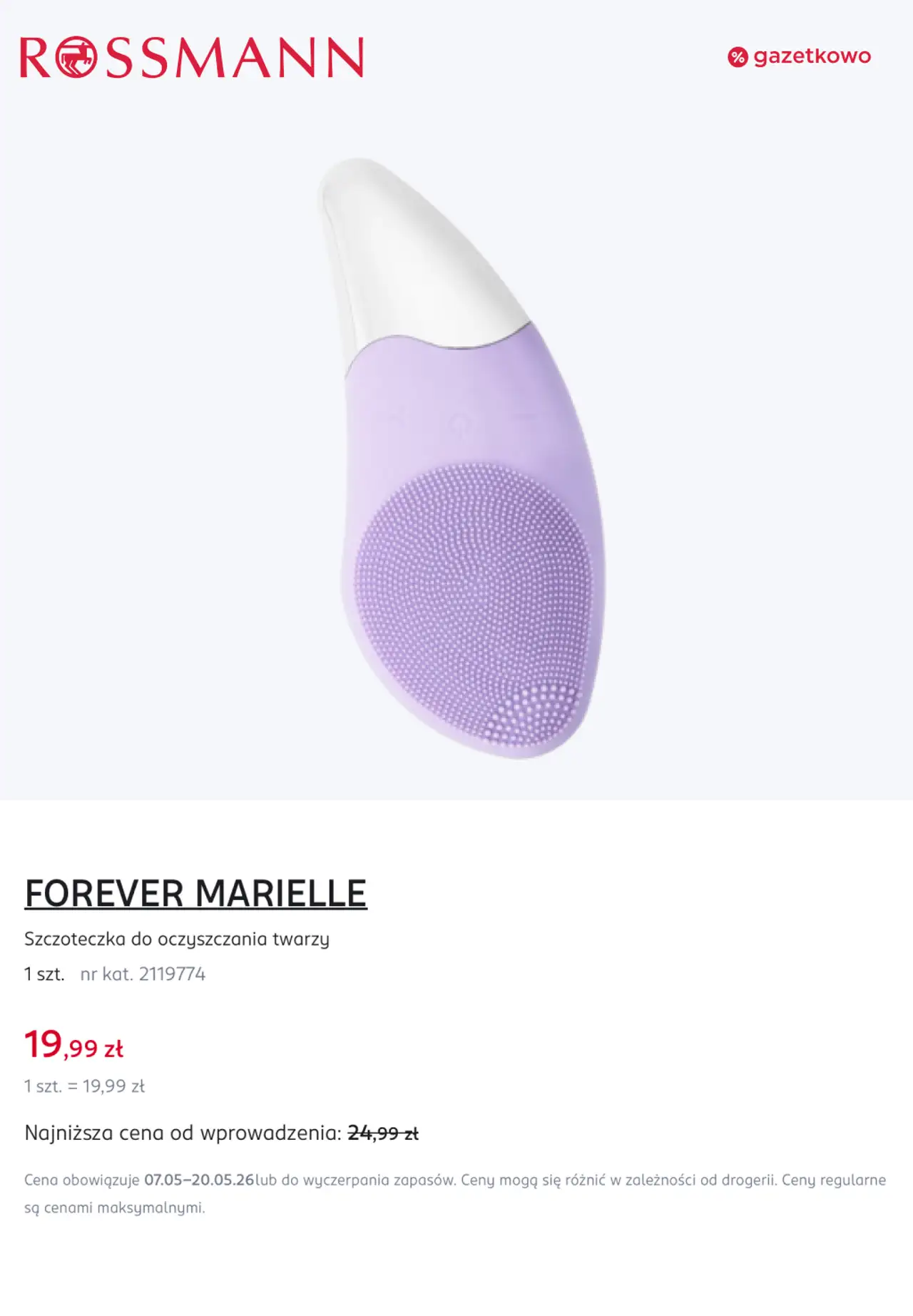 Forever Marielle szczoteczka do oczyszczania twarzy