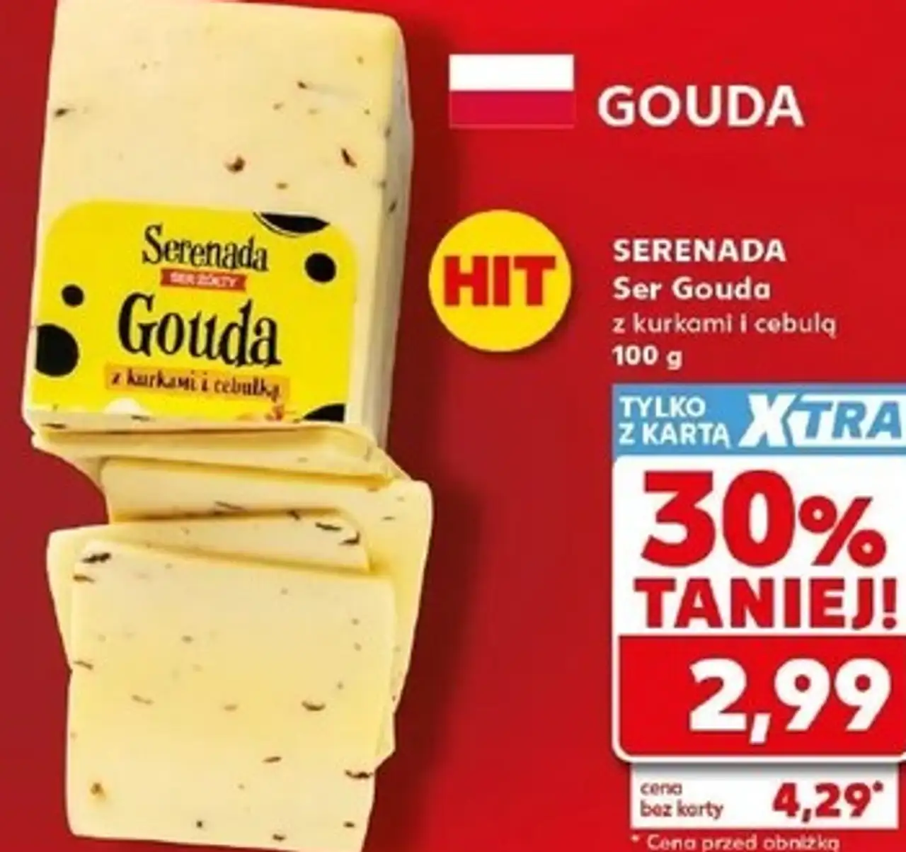 Serenada Ser Gouda z kurkami i cebulą