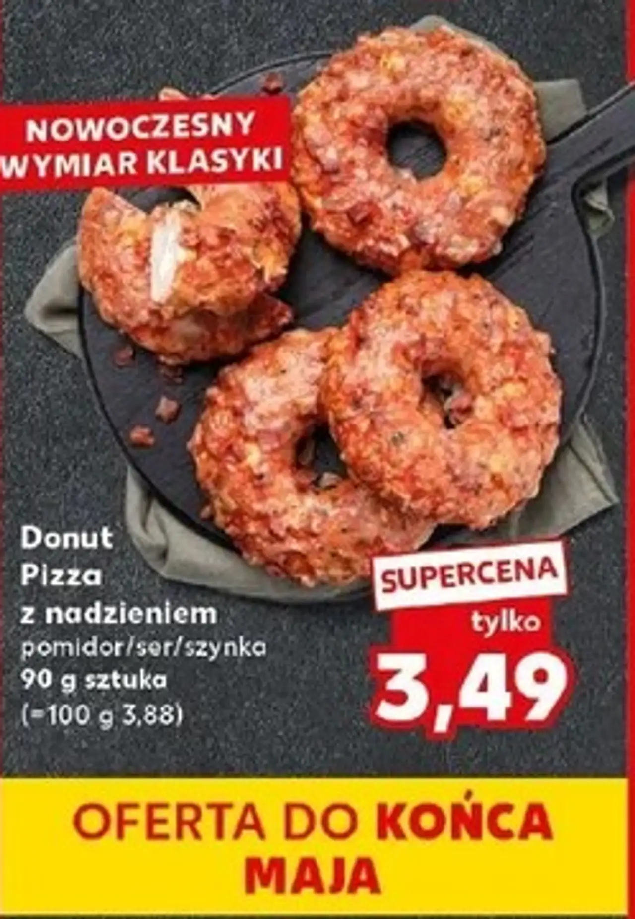 Donut Pizza z nadzieniem pomidor/ser/szynka