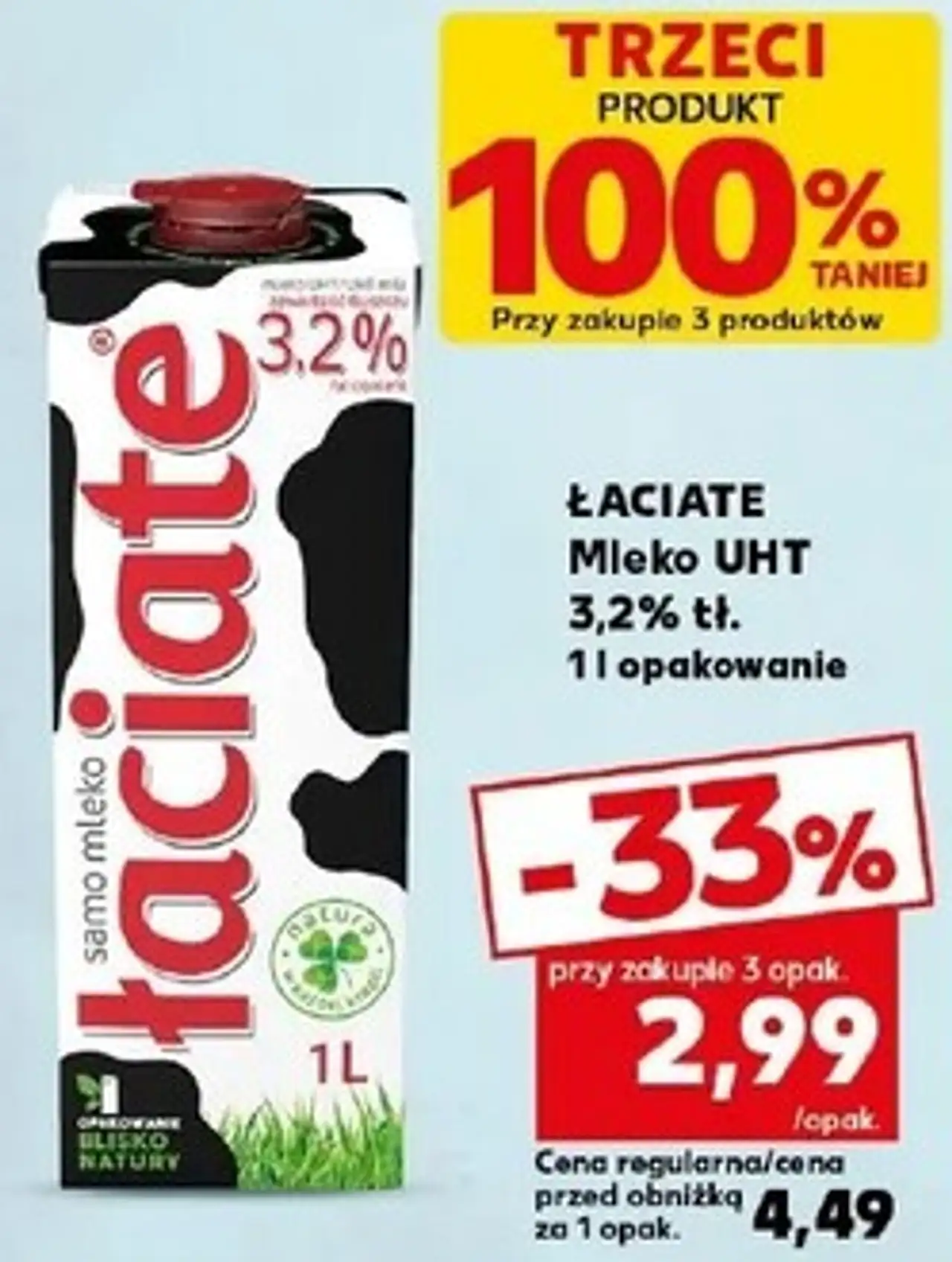 ŁACIATE Mleko UHT 3,2% tł. 1 l
